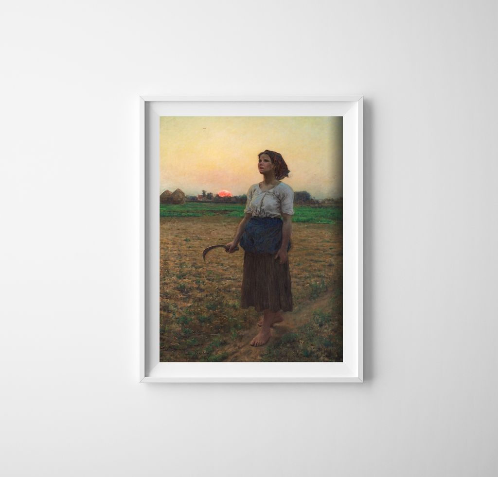 Poster - Canvas - Leinwand - 29,7 cm x 42 cm - Lied der Lerche Jules Breton