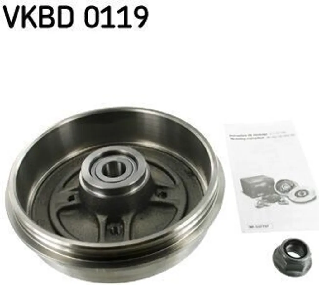Pack de 2 Tambours de Frein SKF pour Entretien Renault Kangoo KC0/1_