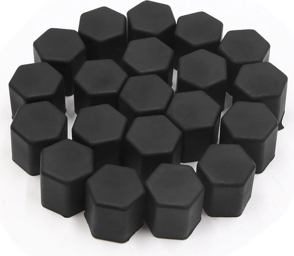 20 stücke 15mm Gummi Auto Rad Reifen Reifen Mutter Schraube Abdeckkappen Nabenschutz Schwarz