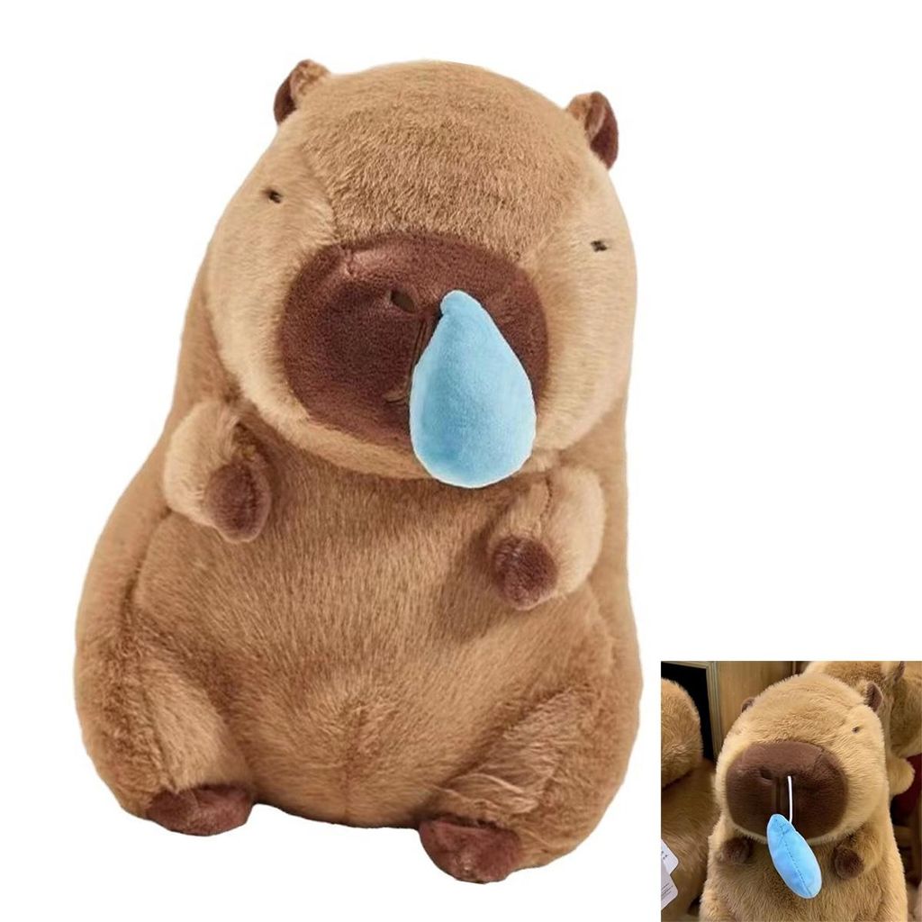 25 cm Plüsch Capybara Kuscheltier, Wasserbüffel Stofftier Kissen, niedlich, weich, Geschenkidee