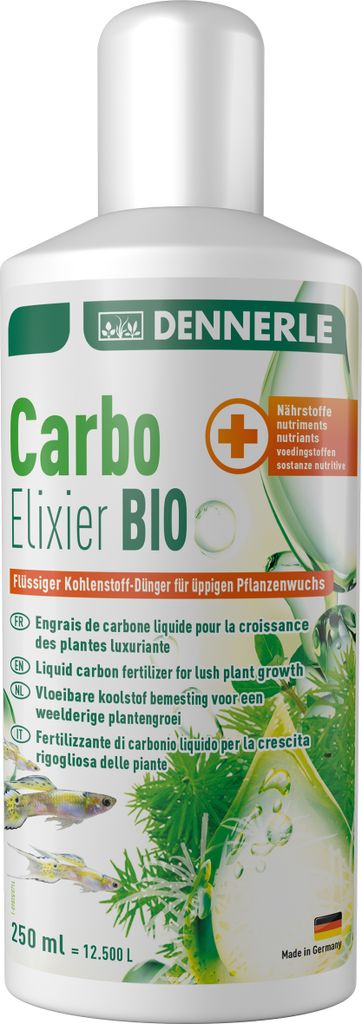 Dennerle Carbo Elixier - Flüssiger Kohlenstoff Dünger für üppigen Pflanzenwuchs (250 ml)