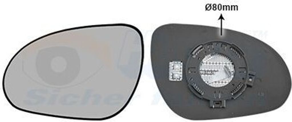 VAN WEZEL Spiegelglas Außenspiegel Links für HYUNDAI i30 (FD) Konvex Beheizbar 8207835