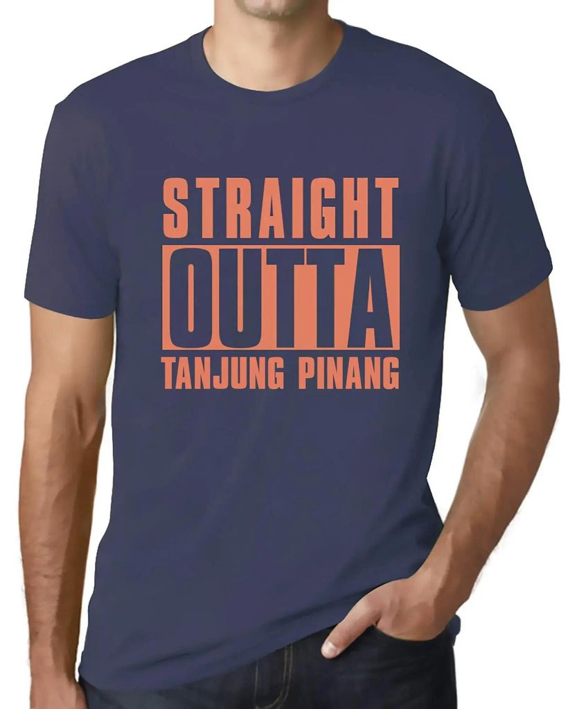 Herren Grafik T-Shirt Direkt aus Tanjung Pinang – Straight Outta Tanjung Pinang – Öko-Verantwortlich Vintage Jahrgang Kurzarm Lustige Druck Ge...