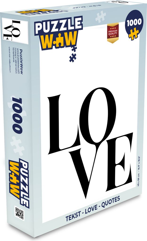 MuchoWow Puzzle 1000 Teile Text - Liebe - Zitate - Spielzeug - Alt und Jung - Spiele - Puzzeln