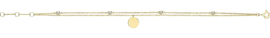 Bracelet de Charm Femme Or 375/1000 Oxyde de Zirconium 18cm TRS27632
