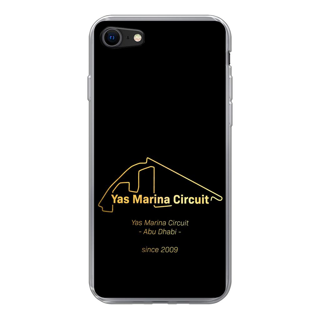 MuchoWow Handyhülle Schutzhülle Hülle für iPhone SE 2022 F1 - Abu Dhabi - Rennstrecke Silikon Softcase Handy Hülle - Schutzhülle