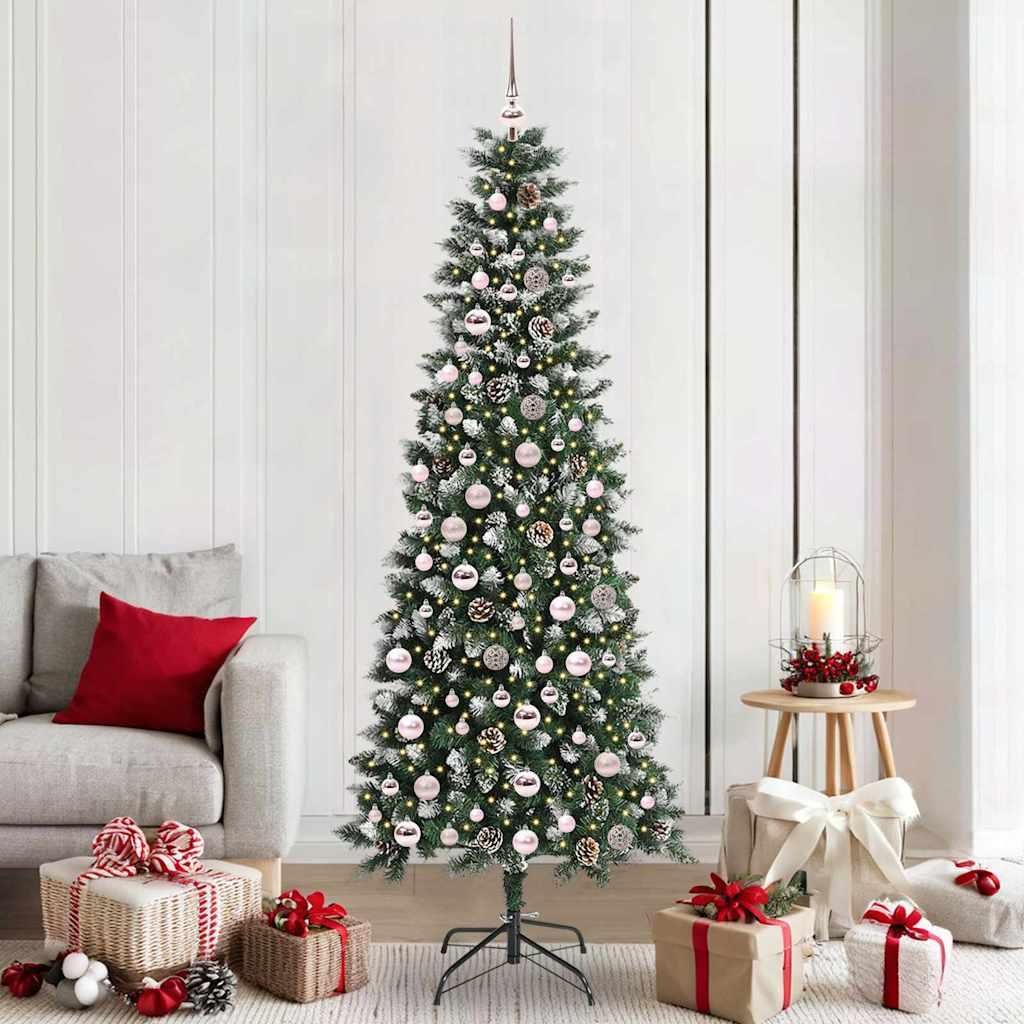 "Schlussverkauf" Künstlicher Weihnachtsbaum(1 pc) - Kunstbaum/Tannenbaum - mit 300 LEDs mit Ständer Grün 210 cm C7465