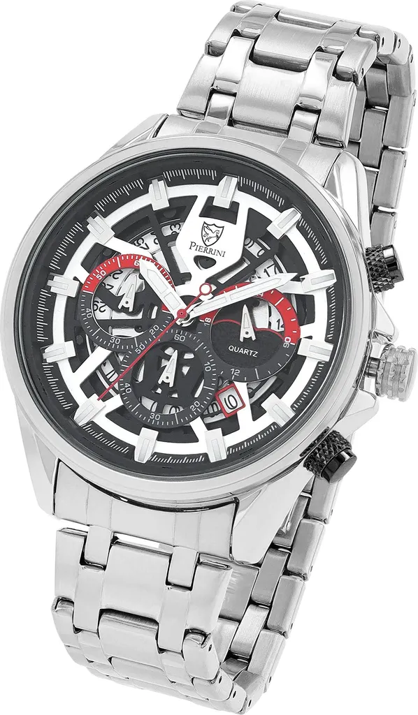 Pierrini 44mm: Cronografo Tech in Acciaio con Movimento Japan