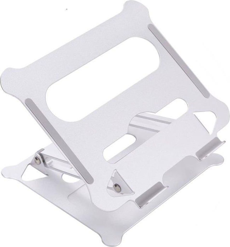 Faltbarer und belüfteter Laptopständer aus Aluminiumlegierung, ideal für Büroregale (silber)