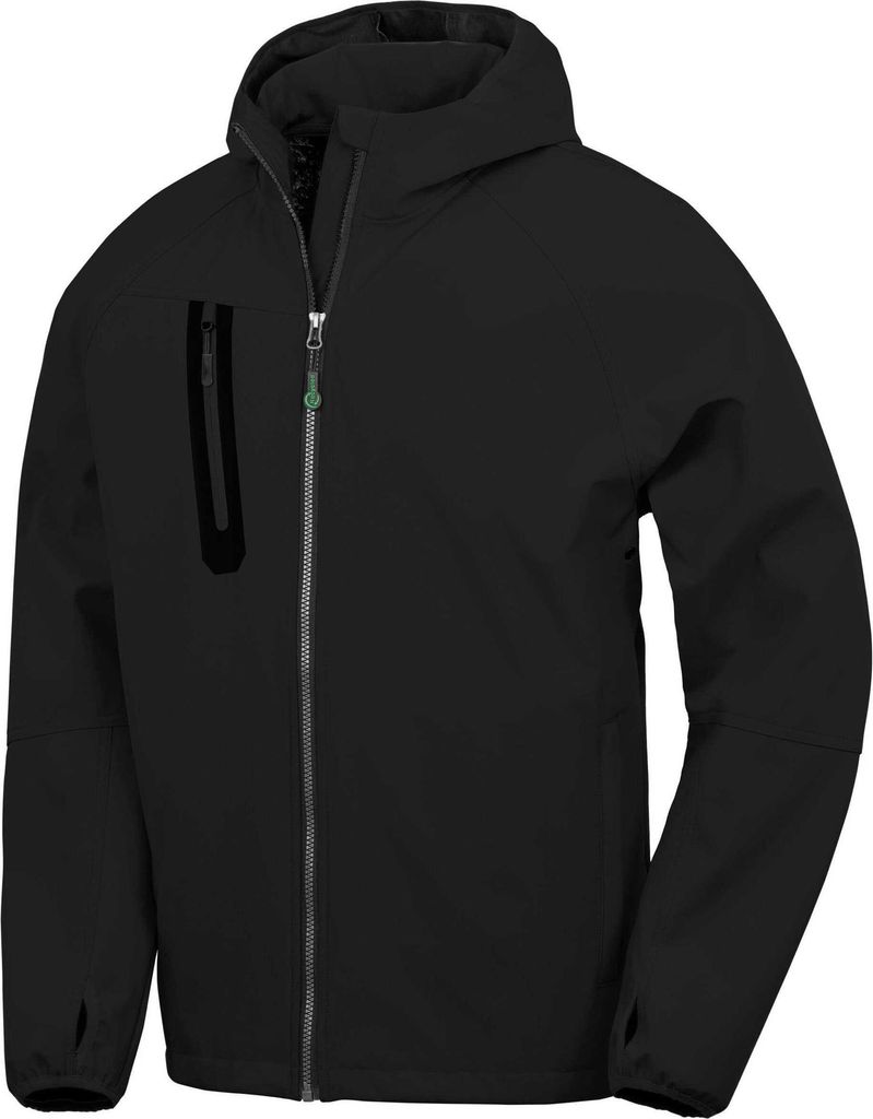 Result Recycled - Softshelljacke für Herren, 3 Lagen, recyceltes Material, Leger BC7386 (M) (Schwarz)