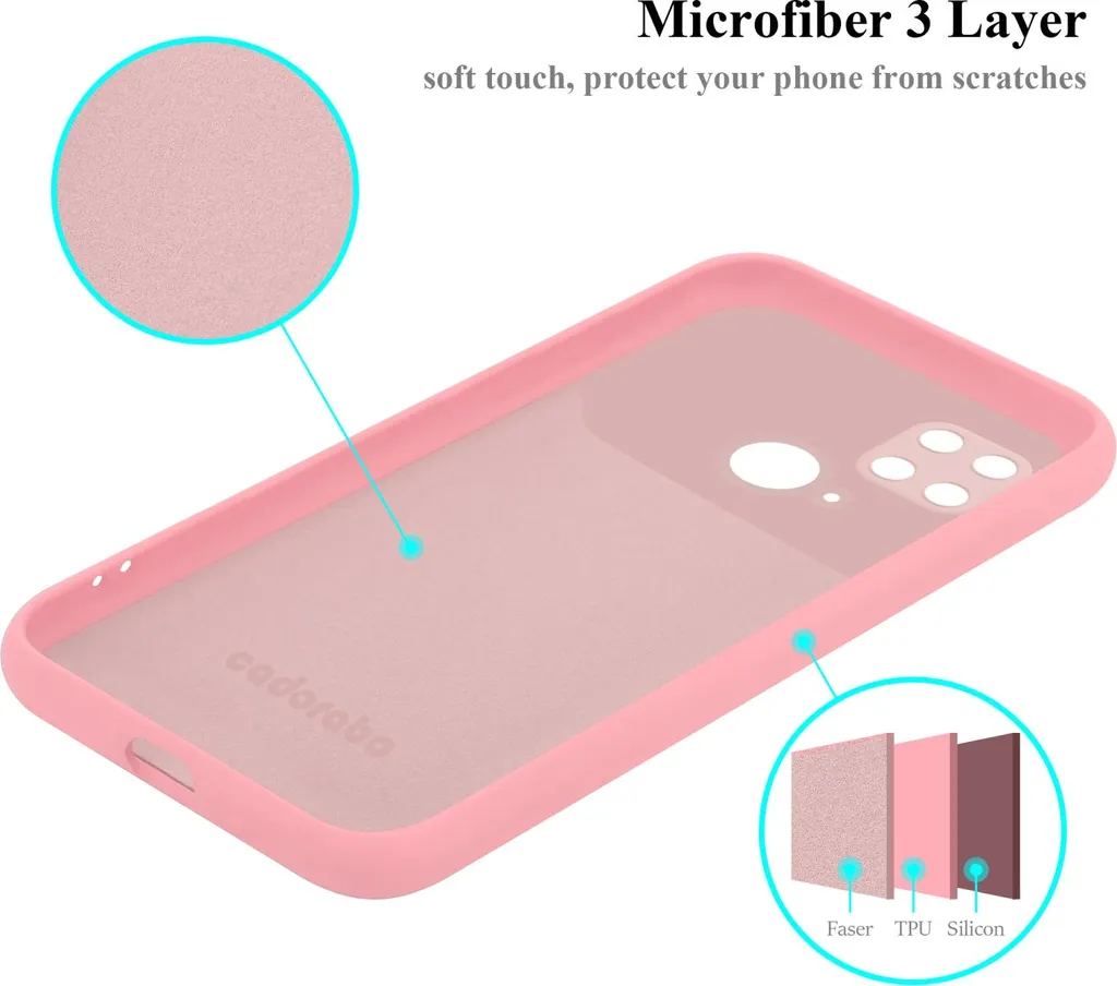 Cover TPU Cadorabo per POCO C40 / Redmi 10C Rosa | Protezione Slim - 5
