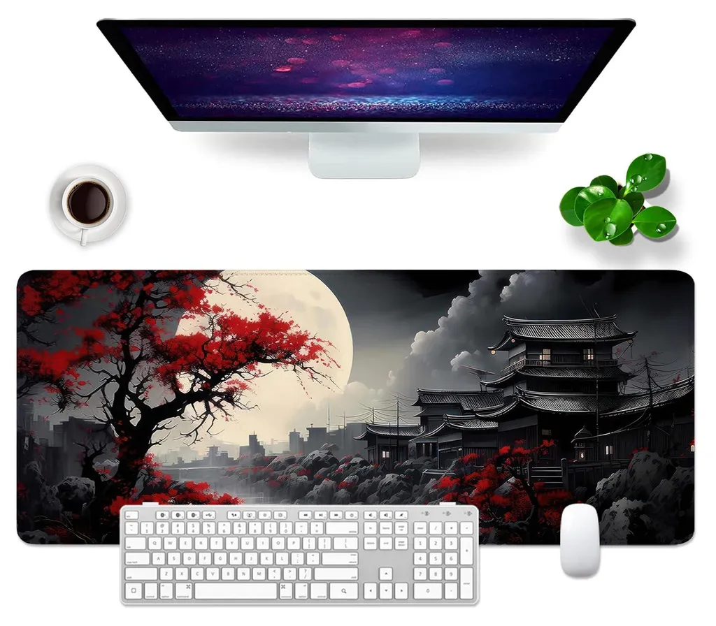 Tapis de souris grand format pour éliminer les glissements du clavier