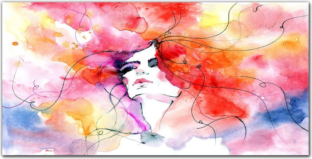 Coloray - Bild aus Glas - Glasbilder - 100 x 50 cm - Dekoration Wohnzimmer Wanddekoration Gehärtetes Glas Küche Glasblock mit Bild - Frauen