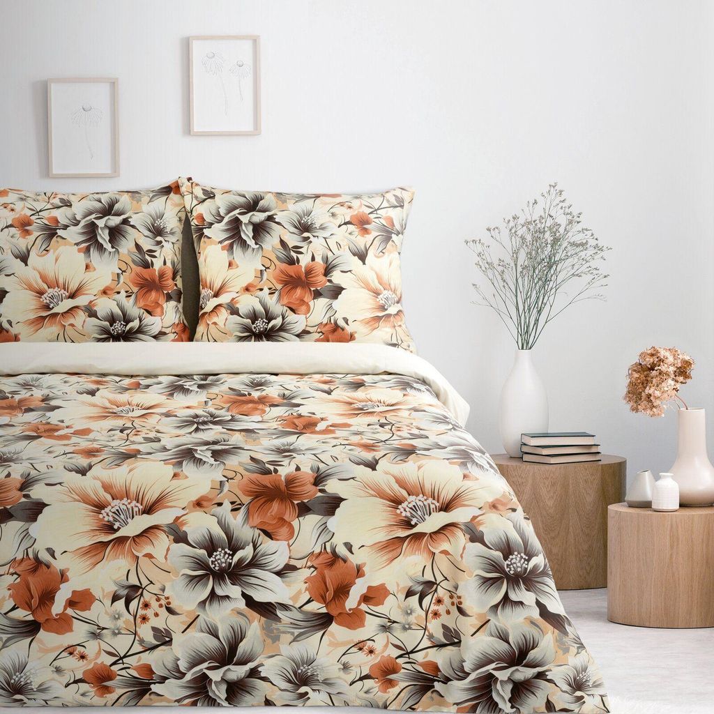 Eurofirany Bettwäschegarnitur Bettwäsche Satin NIKA 51 220x200 cm 3 TLG SET: mit 2 Kissenbezüge 70x80 cm