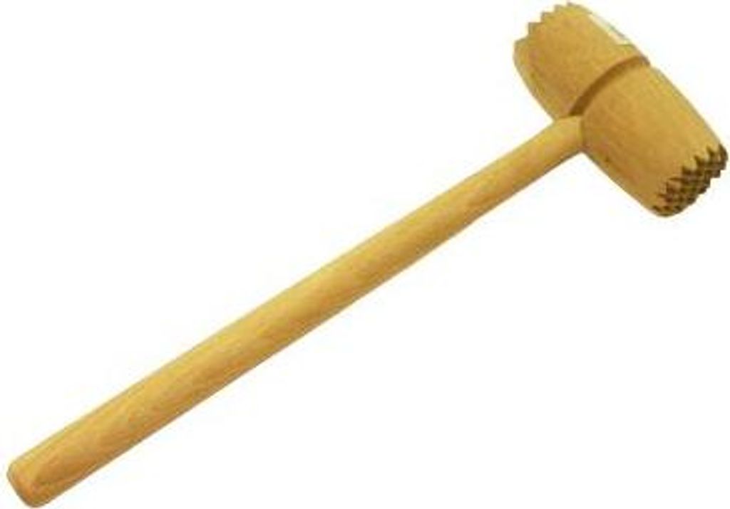 Holz Fleischklopfer rund 30,5 x 10,5 cm