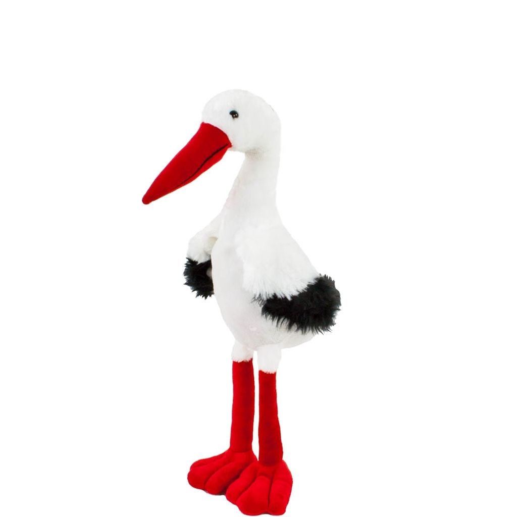 Inware Storch Otto Schlenker-Plüschtier, 55 cm, in Weiß, Produktbild 