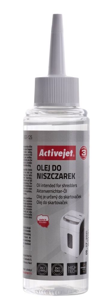 ACTIVEJET ASO-125 Shredder Oil 125 ml Productafbeelding 