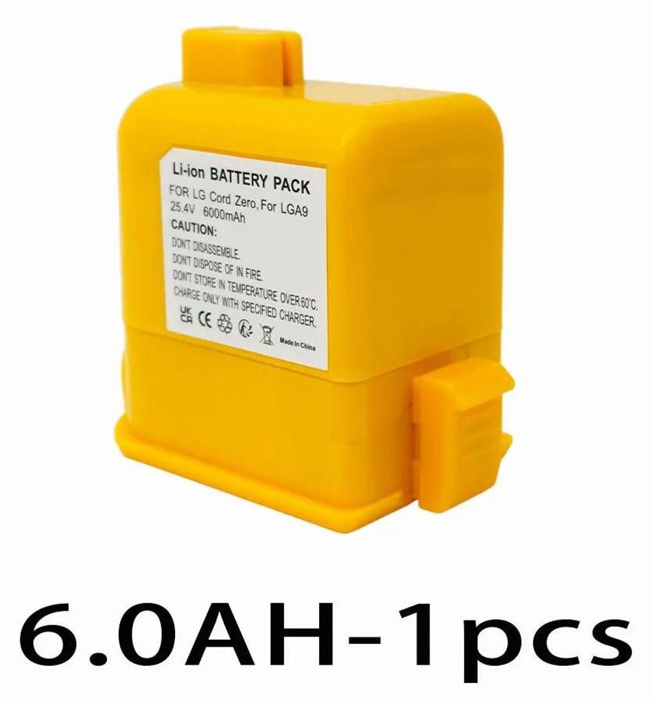 Staubsauger Akku - Für CordZero A9 - Li-Ion Ersatzakku - 6000 mAh Hochkapazität - 1 Stück - Kompatibel mit A9+, A9 Plus, EAC6375860, EAC63382202