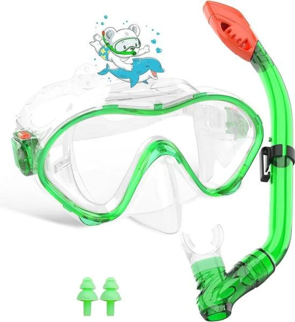 Masque de plongée enfant étanche en silicone souple pour 4 à 12 ans
