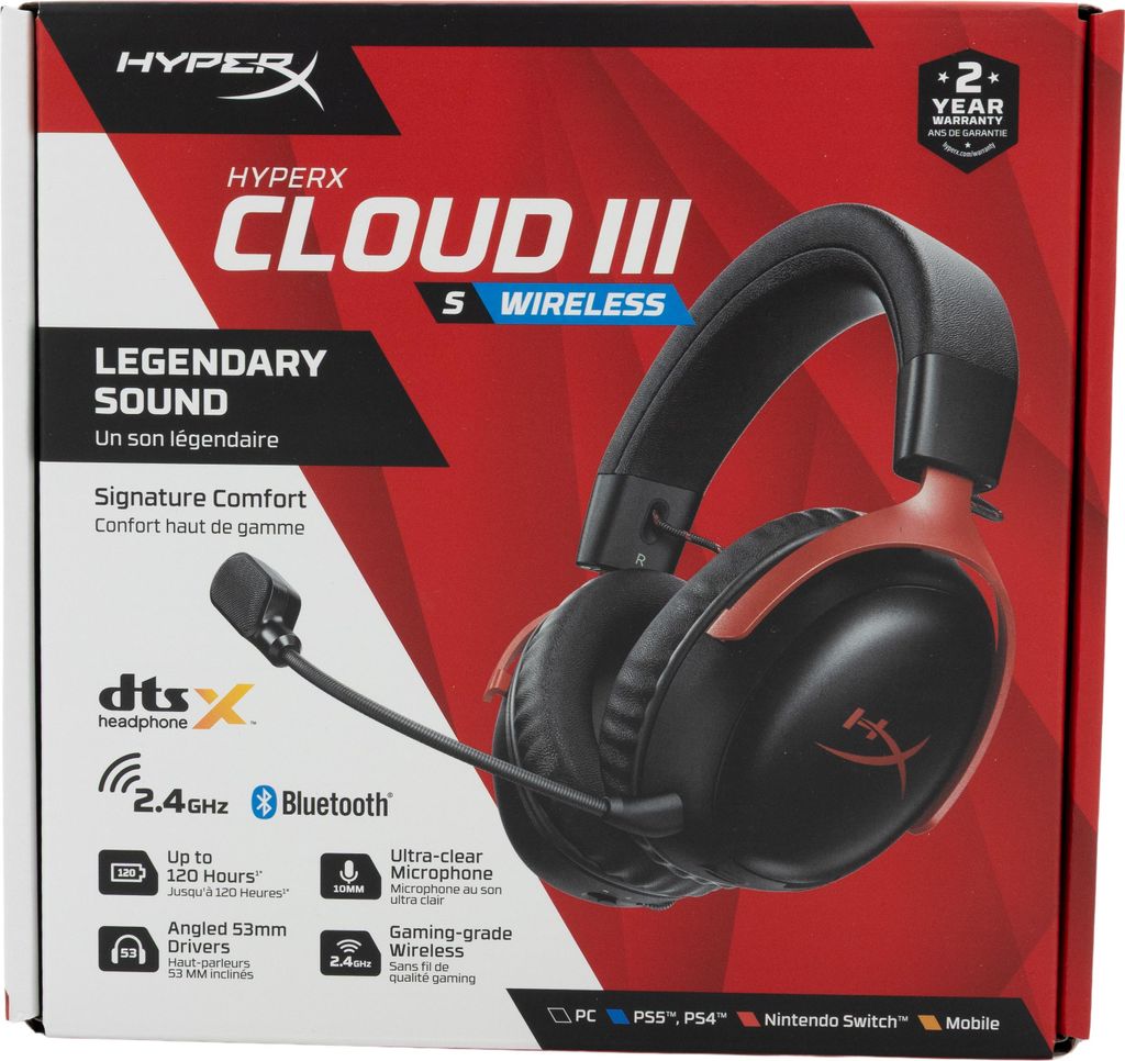 HyperX HEADSET HX CLDIII S WL BL RD G - Headset - 20 KHz Obrázek produktu 