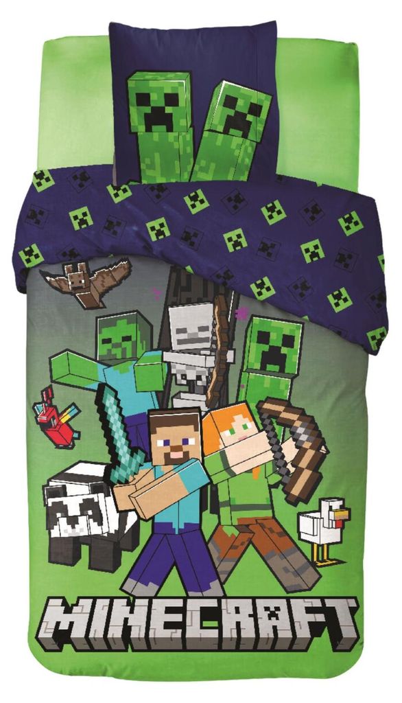 Minecraft Bettwäsche 135x200cm Set für echte Fans Produktbild 