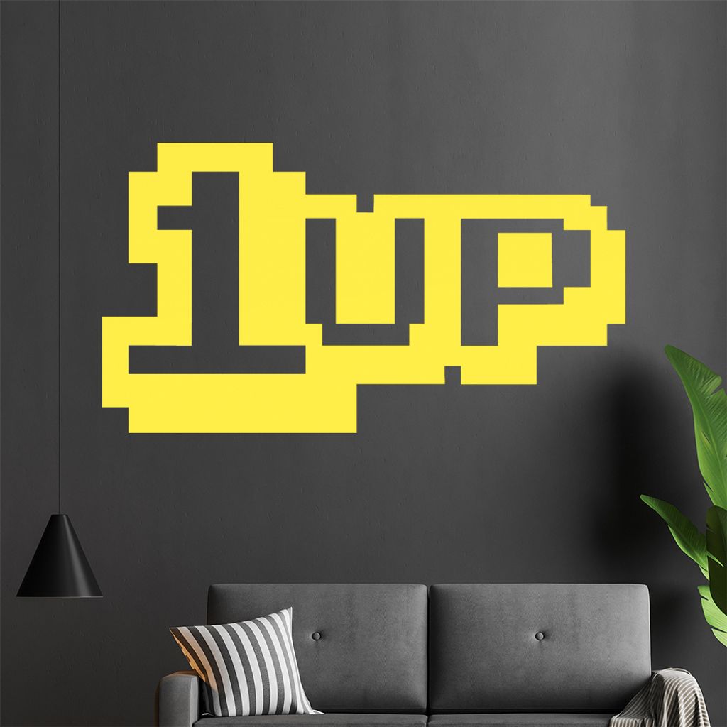 Level Up Wandtattoo in 6 Größen - Wandaufkleber Wall Sticker - Dekoration, Küche, Wohnzimmer, Schlafzimmer, Badezimmer