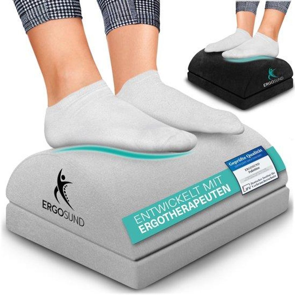 Ergonomische schuimkern voetenbank, hoogte verstelbaar, antislip, voor bureau en thuiskantoor