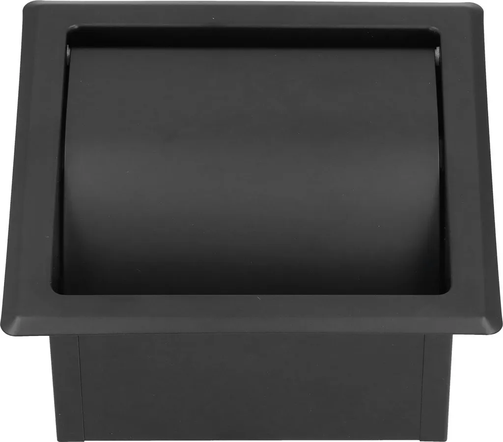 Porte-papier toilette noir encastrable en inox : finis les petits espaces