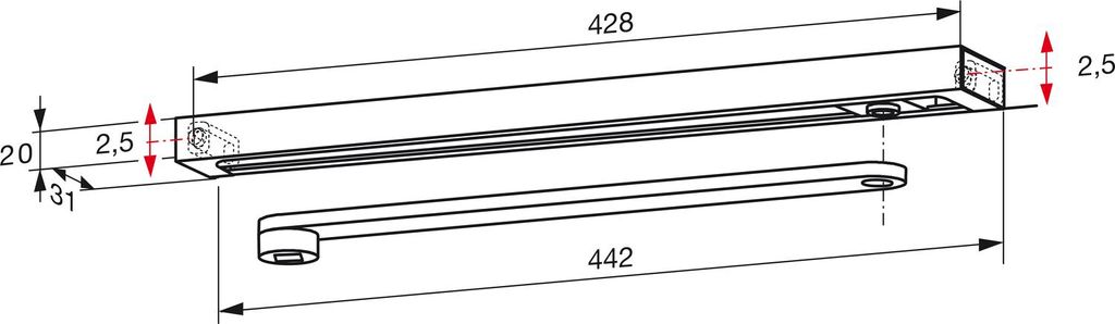 Canalina di scorrimento G-N argento (canalina standard per Immagine del prodotto 