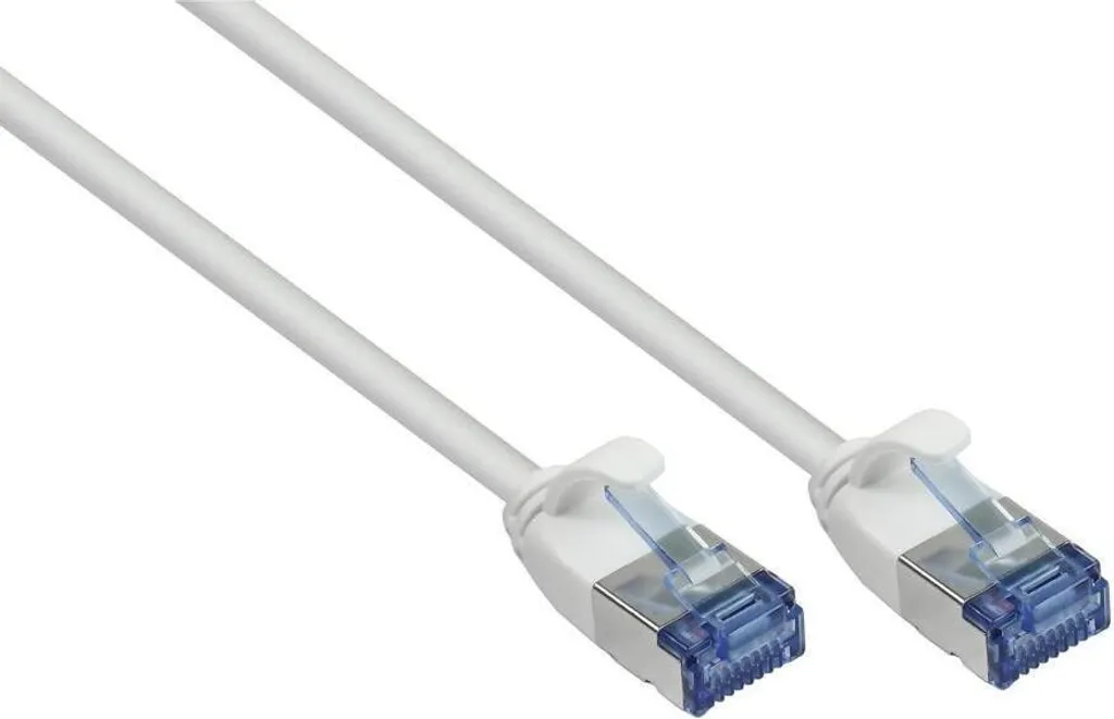 Cavo patch RNS SlimLine, Cat.6A, U/FTP, PiMF, senza alogeni (LSZH), 500MHz, CU, bianco, 0,5m, buona connessione (8060-HS005W)