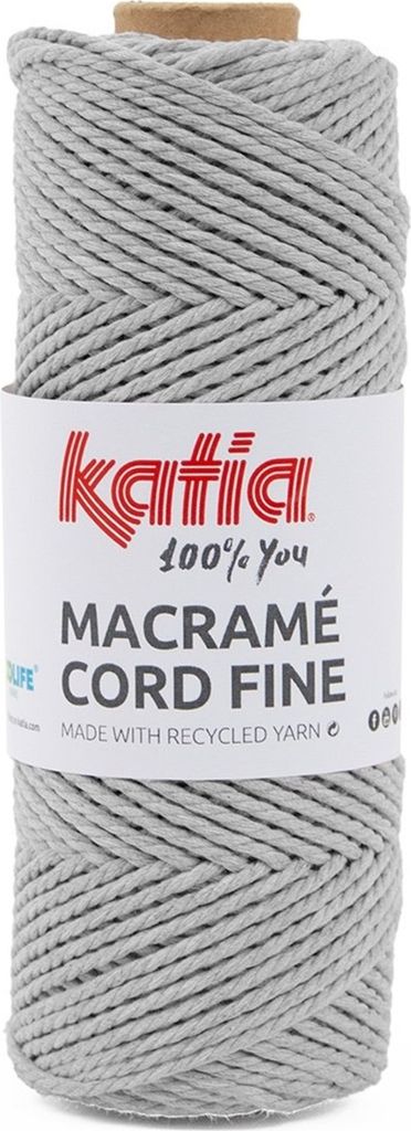 Katia MACRAMÉ CORD FINE , 50% Recycelte Baumwolle - 50% Recyceltes Polyester (201)