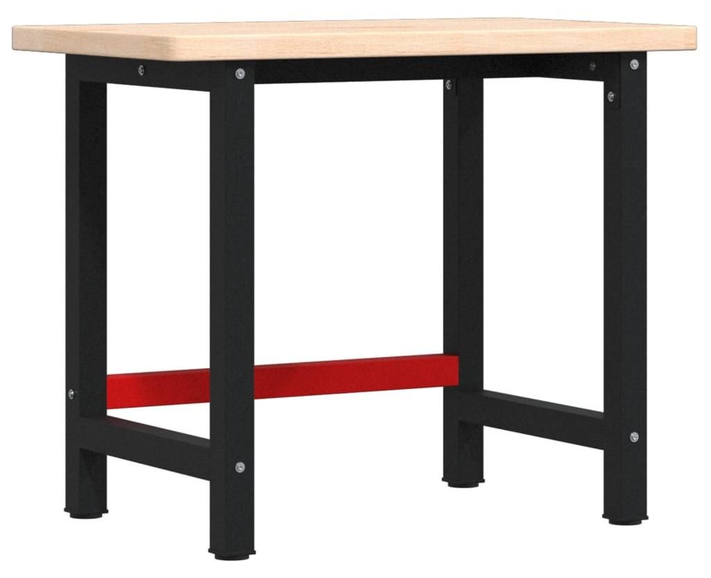 vidaXL Werkbank 100x60x83 cm Massivholz Eiche Rechteckig