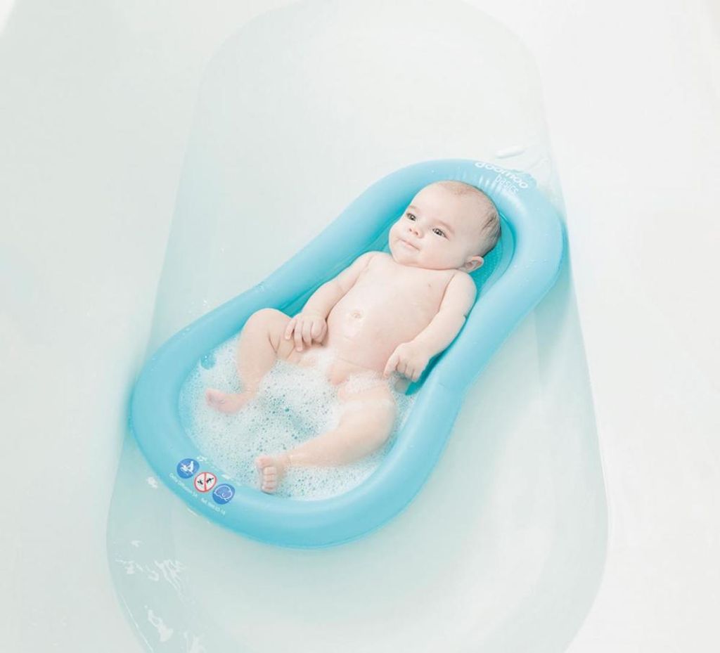 Doomoo Inflatable Bath Mattress, Waschbar, Wasserfest, Blau Produktbild 