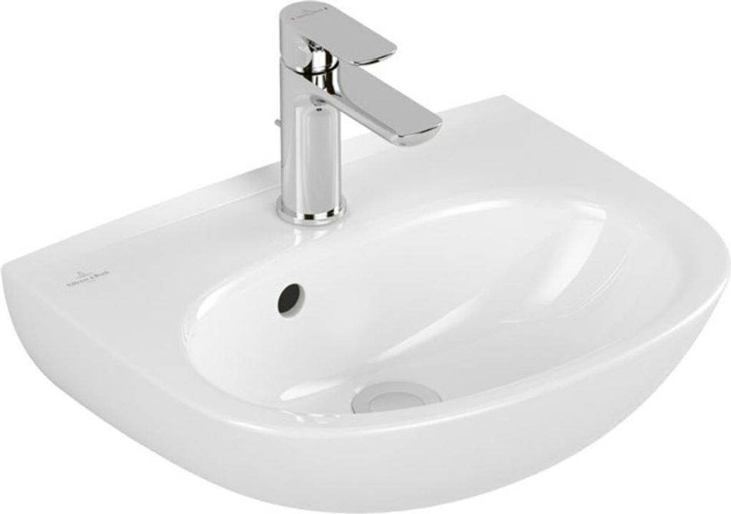 V&B Handwaschbecken O.Novo 45x36cm, ov., Hahnl. m ÜL, weiß C-plus