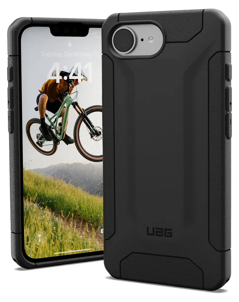 Coque UAG Scout Noire pour iPhone 17 et 16 - Protection Militaire Chic