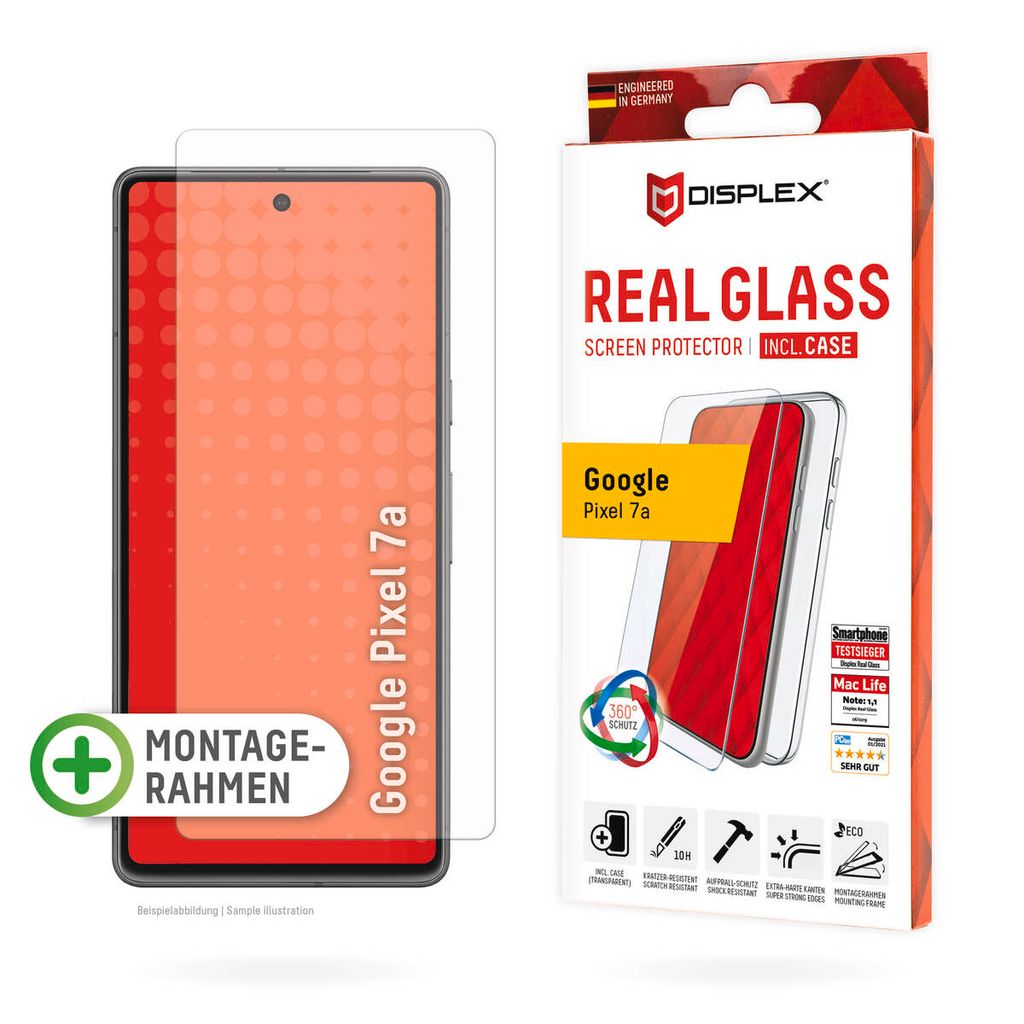 Displex Panzerglas (10H) + Case für Google Pixel 7a