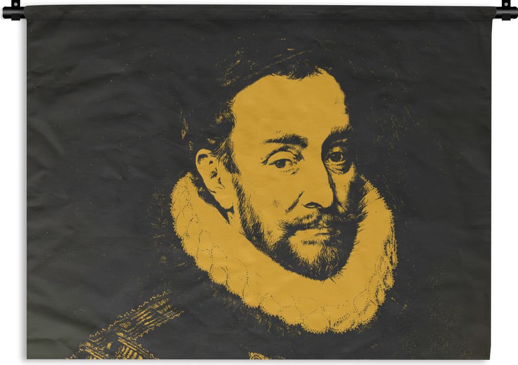 MuchoWow Wandteppich Wandbehang Wilhelm von Oranien - Adriaen Thomasz - Alte Meister 60x45 cm Tapisserie Dekoration Wandtuch - Das Schlafzimmer