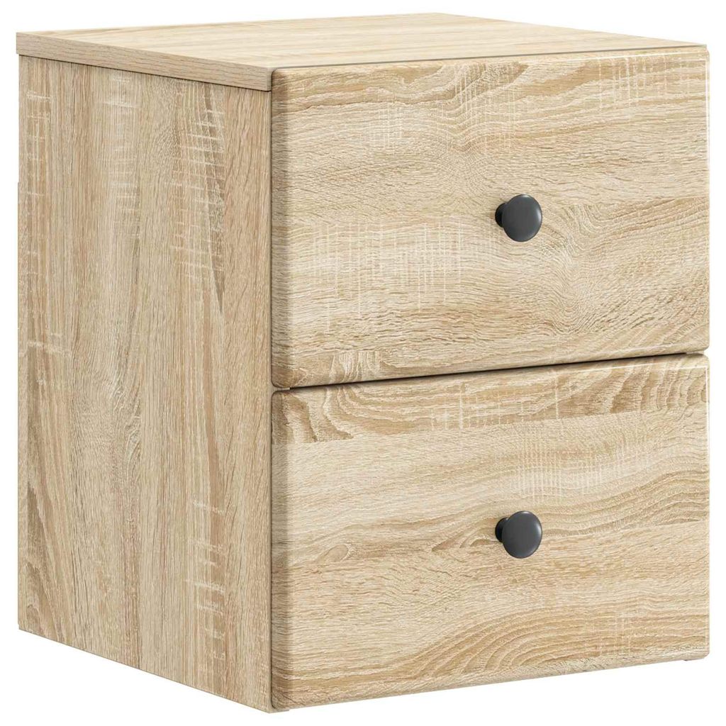 vidaXL Wandmontierter Nachttisch Sonoma-Eiche 34,5 x 33 x 40 cm