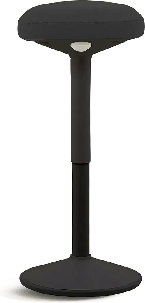 Tabouret à bascule Premium Lykke noir, siège ergonomique actif
