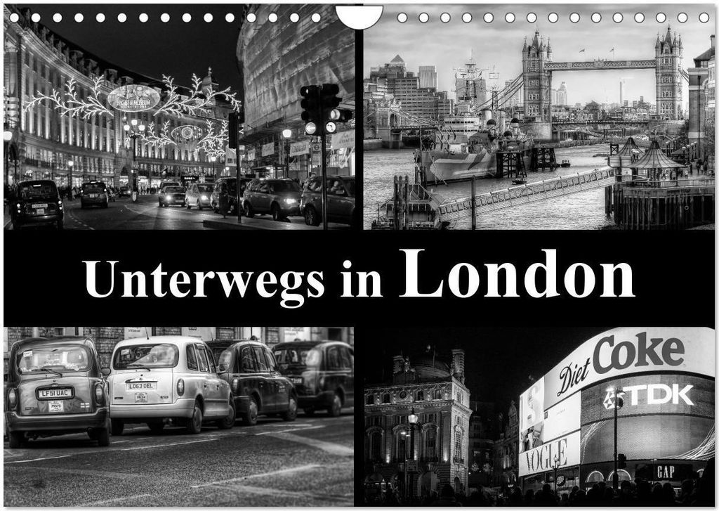 Unterwegs in London (Wandkalender 2026 DIN A4 quer), CALVENDO Monatskalender