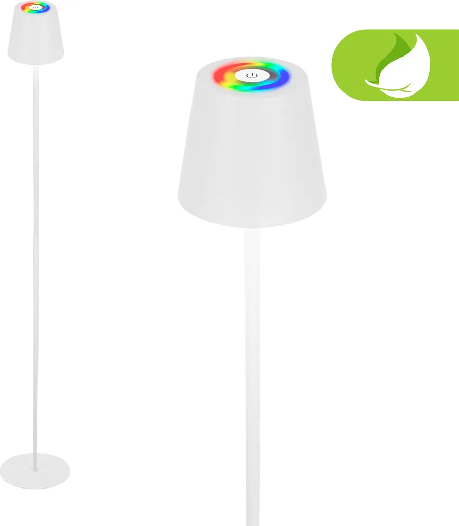 Briloner Coloris RGBW Lampada da Terra LED Wireless - Bianco Touch
