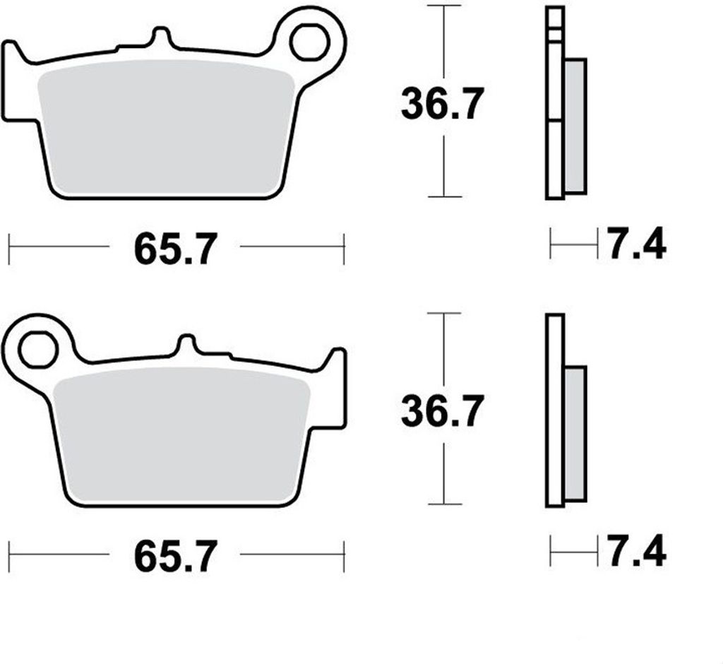 TRW Bremsbeläge MCB820 Bremsbelag MCB 820 -Standard