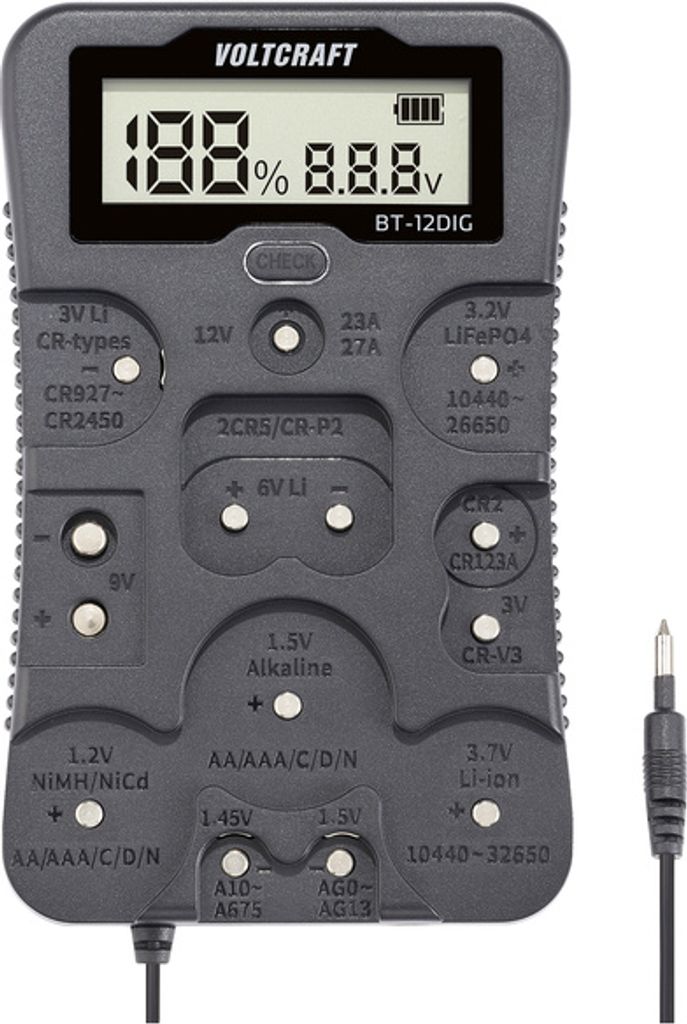 Voltcraft tester batérií Bt 12 Dig merací rozsah tester Obrázok produktu 