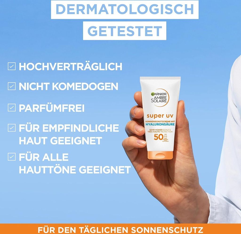 Garnier Anti-Age Super UV Sonnenschutz-Creme LSF 50, Produktbild 