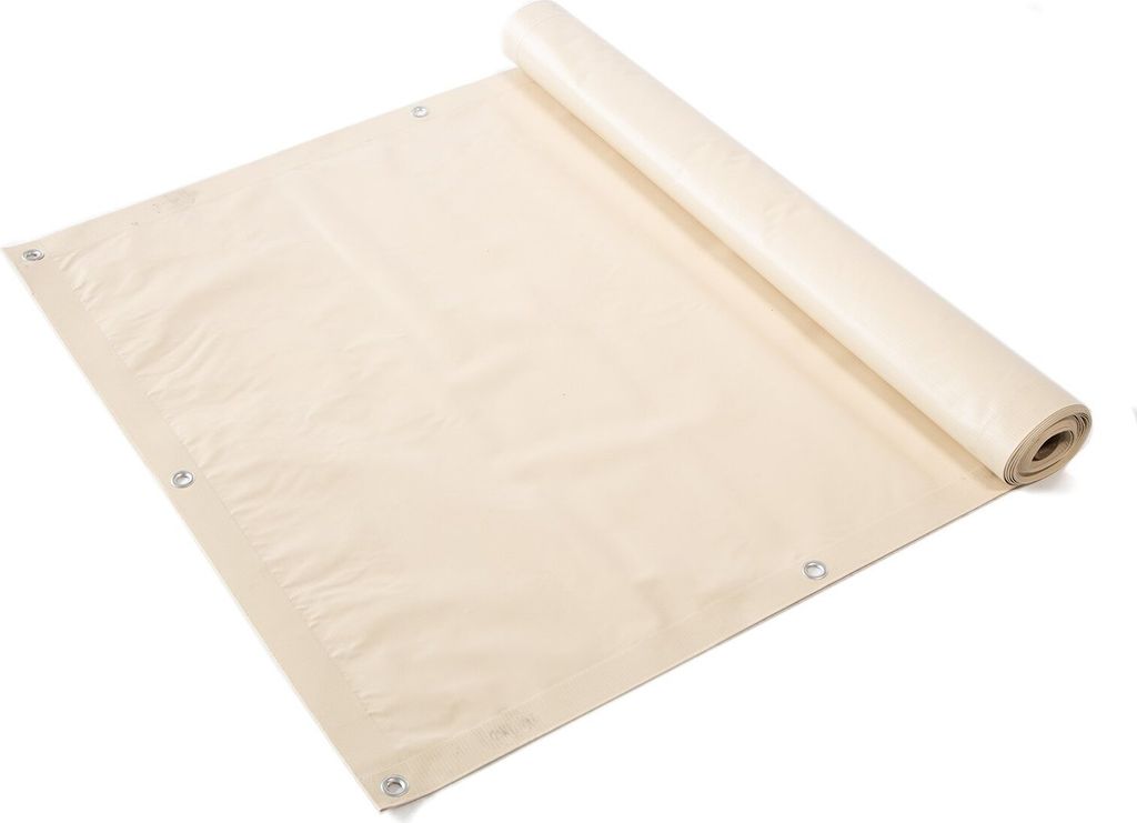 Schermo privacy per balcone in PVC crema 90 x 600 cm Immagine del prodotto 