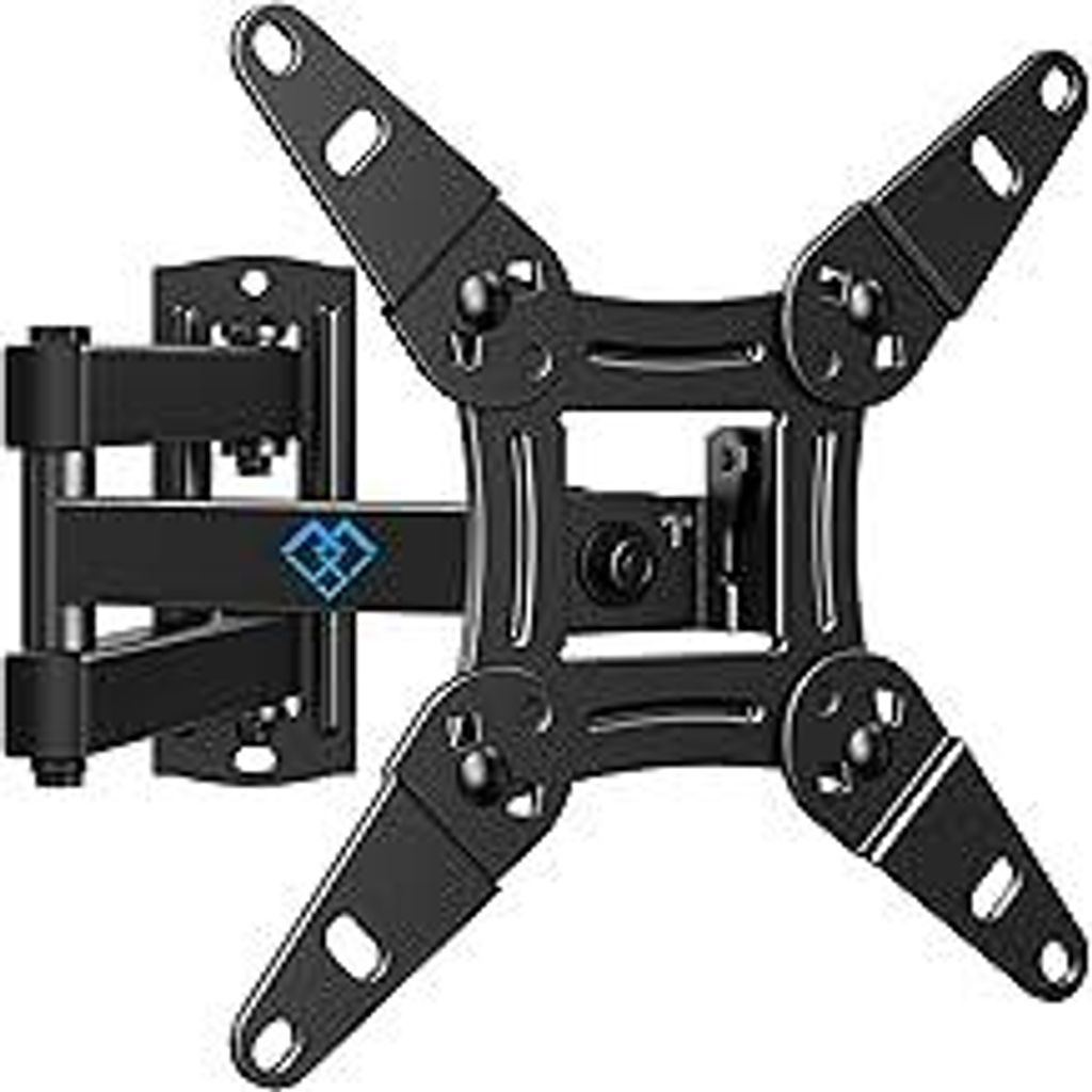 PERLESMITH TV Wandhalterung, Schwenkbare Neigbare Wandhalterung Fernseher für 13-42 Zoll Flach & Curved Fernseher oder Monitor bis zu 20kg, max.VE...