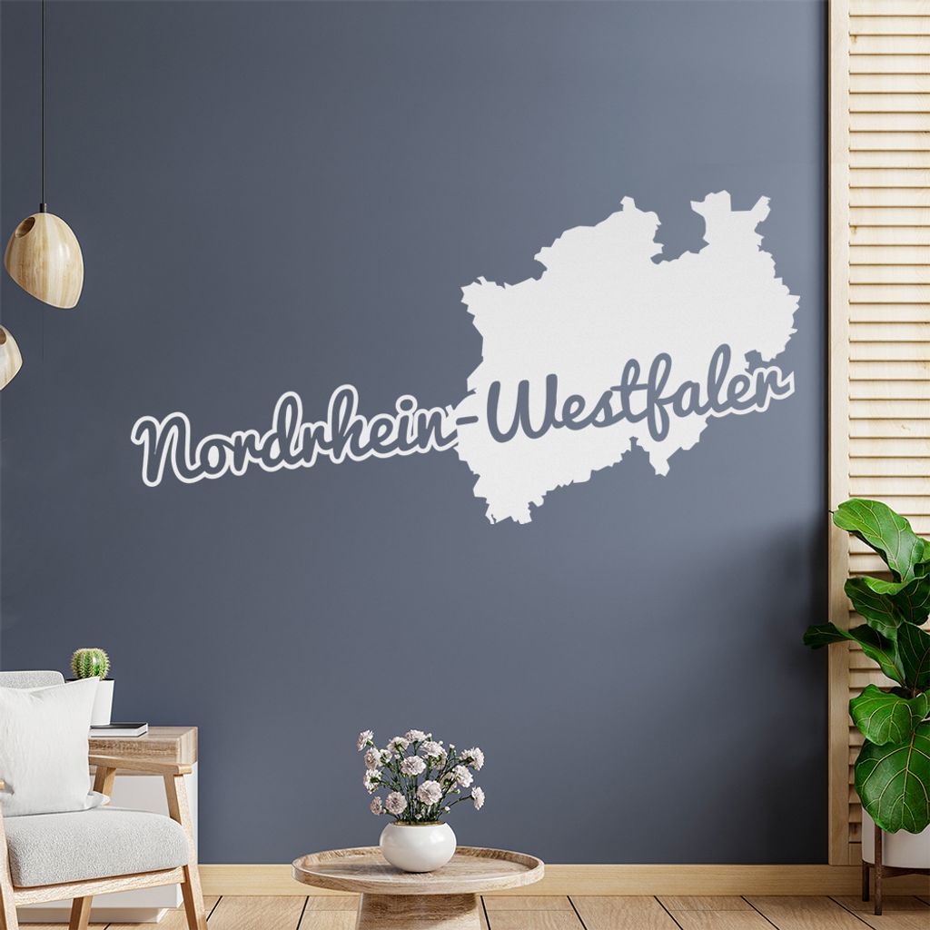 Nordrhein-Westfale Herkunft Wandtattoo Wandaufkleber Wall Sticker - Dekoration, Küche, Wohnzimmer, Schlafzimmer, Badezimmer