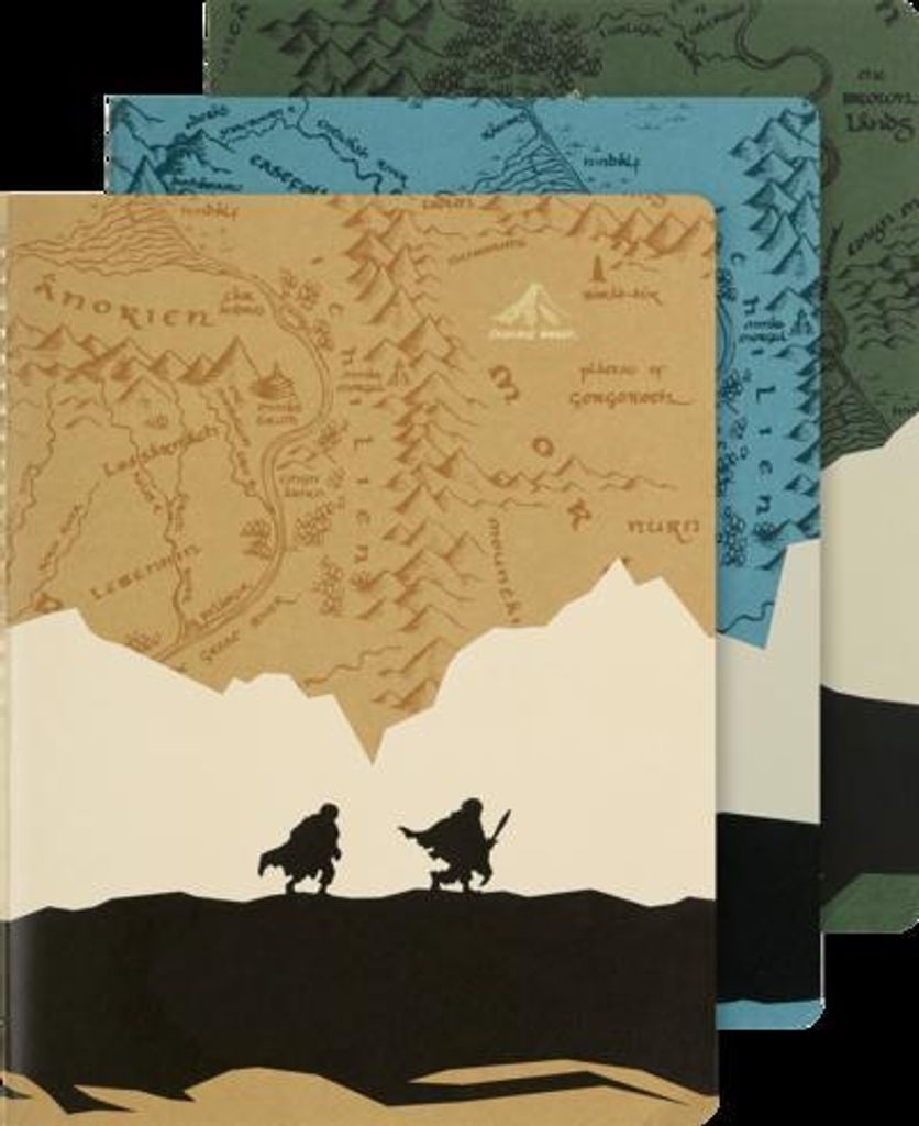 Moleskine Der Herr der Ringe Cahier (3er-Set), XL, liniert, weicher Einband