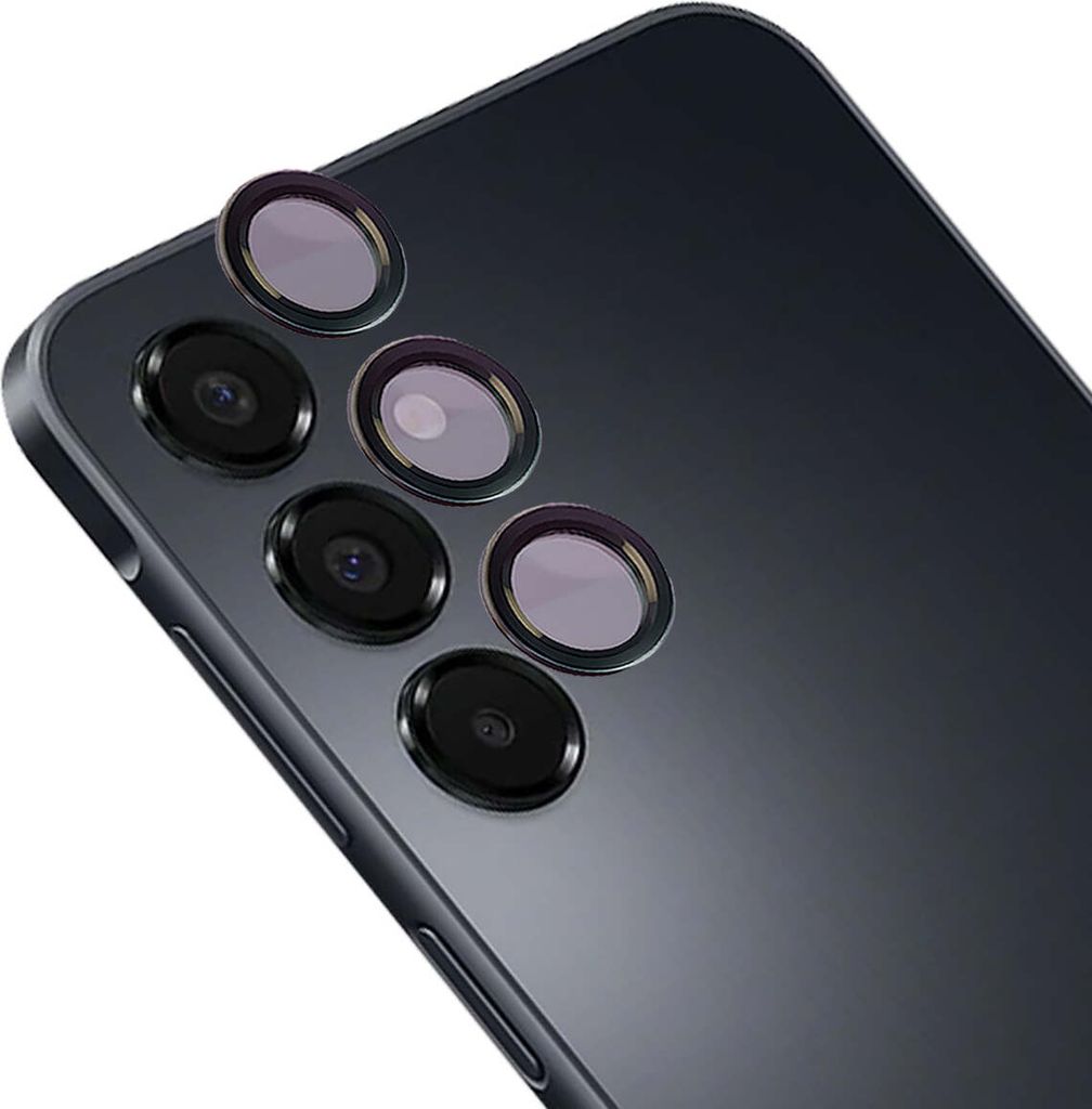 Bizon Glass Snap Lens Samsung Galaxy A16 4G / 5G schwarzer Rahmen