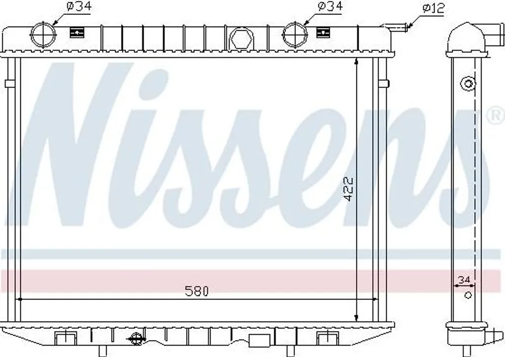 Radiateur NISSENS 63056 Performance OE 1302058 - Robuste pour Frontera A